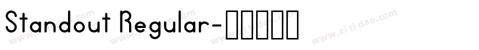 Standout Regular字体转换